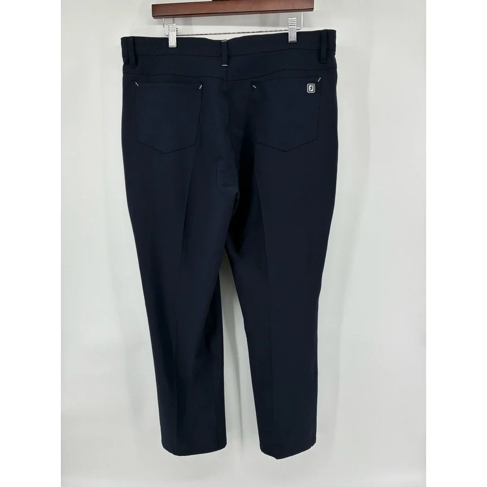 FootJoy Mens Athletic Fit Golf Pants Navy Blue Performance Stretch 38x32 (29)